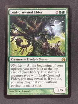 MTG Magic The Gathering Leaf-Crowned Elder 128/150 Morningtide Rare LP - Image 1