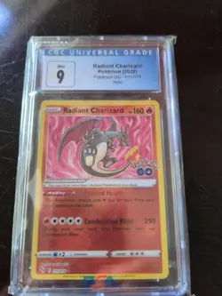 Pokemon Go Radiant Charizard Trading Card CGC 9 Mint Condition 2022 011/078 - Image 1