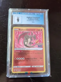 Pokemon Go Radiant Charizard Trading Card CGC 9 Mint Condition 2022 011/078 - Image 2