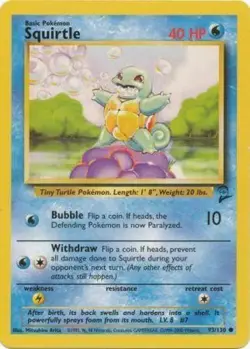 4x Lightly Played Squirtle - 93/130 - Common - Unlimited Edition Pokemon Base Se - Image 1