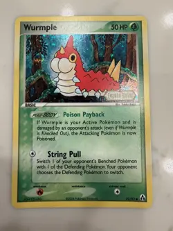 POKEMON EX LEGGENDA DI MEW WURMPLE HOLO STAMPED 70/92 NM ENG - Image 1