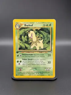 (MP) 1st Edition Bayleef 28/111 Neo Genesis Vintage Pokemon WoTc - Image 1