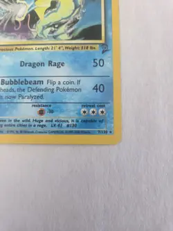 Pokemon TCG Gyarados Holo Rare Card 7/130 Base Set 2 - Image 4