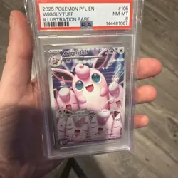 Wigglytuff 105/094 Me02: Phantasmal Flames Holo Pokemon PSA 8 - Image 1