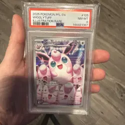 Wigglytuff 105/094 Me02: Phantasmal Flames Holo Pokemon PSA 8 - Image 2