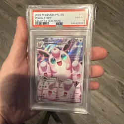 Wigglytuff 105/094 Me02: Phantasmal Flames Holo Pokemon PSA 8 - Image 3