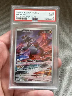 Pokemon TCG Groudon Illustration Rare Paradox Rift 199/182 PSA 9 - Image 1