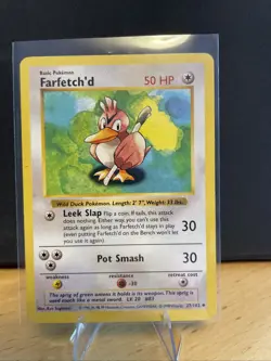 Pokemon TCG Farfetch'd Base Set, Shadowless Uncommon 27/102 - Image 1