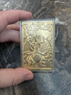1999 Charizard Pokemon Trading Card 24K Gold Plated, Limited Edition Burger King - Image 1