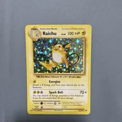 Pokemon TCG Raichu Holo Rare Card 14/102 Base Set English Edition - Image 1
