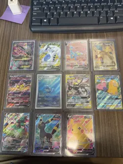 Pokemon Full Art Holo Lot 11 Cards Lugia V, Machamp V, Dragonite GX - Image 1