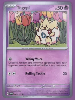 Togepi 083/197 Obsidian Flames Regular Finish Pokemon Card - Image 1