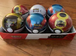 6x Pokemon Poke Ball Tin Display Q4 2025 Sealed E25 Free Shipping - Image 1