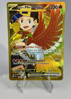Pokemon TCG Ethan’s Ho-oh ex 239/182 Destined Rivals Gold Hyper Rare NM - Image 1