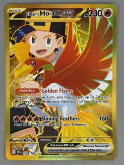 Pokemon TCG Ethan’s Ho-oh ex 239/182 Destined Rivals Gold Hyper Rare NM - Image 3