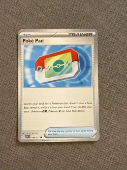 Pokemon TCG Poke Pad Trainer-Item Card 198/217 English Regular 2023 - Image 1