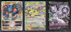 Pokemon TCG 3 Card Lot Set Holo Foil Pikachu Rare Full Art Collection Kids Gift - Image 1