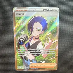 Pokemon TCG Perrin 209/167 Trainer Full Art Holo Ultra Rare Twilight Masquerade - Image 1