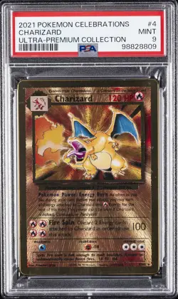 2021 POKEMON CELEBRATIONS ULTRA-PREM COLL #4 CHARIZARD PSA 9 - Image 1