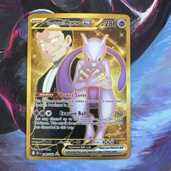 Pokemon Mewtwo EX Team Rockets 240/182 Gold Rare 2025 TCG Destined Rivals - Image 1