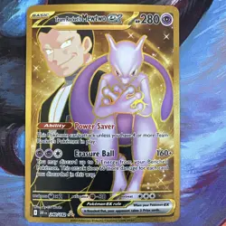 Pokemon Mewtwo EX Team Rockets 240/182 Gold Rare 2025 TCG Destined Rivals - Image 3