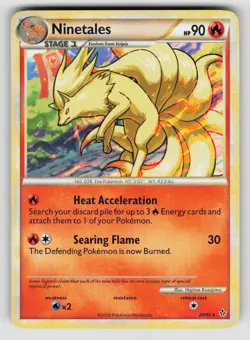 Ninetales 20/95 Rare HGSS Unleashed Pokemon LP - Image 1