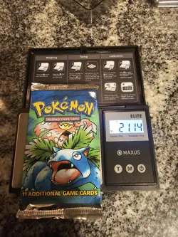 1999 Pokemon WOTC Base Set Unlimited Booster Pack Venusaur Art, 21.14g Heavy - Image 1