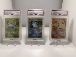 Pokemon TCG 25th Anniversary Celebrations Charizard Trio PSA 10 - Image 1