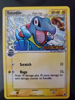 Totodile 67/101 Reverse Holo Stamp Pokemon TCG Card EX Dragon Frontiers NM - Image 1