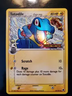 Totodile 67/101 Reverse Holo Stamp Pokemon TCG Card EX Dragon Frontiers NM - Image 2