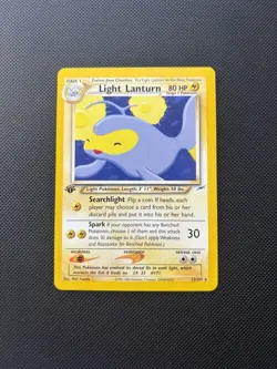 Pokemon Card Neo Destiny 1st Edition Light Lanturn 23/105 WOTC Rare - Image 1
