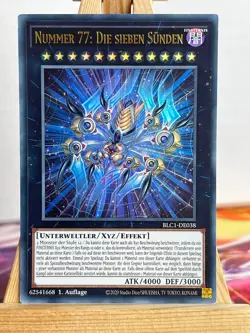 Nummer 77: Die Sieben Sunden BLC1-DE038 Ultra Rare Deutsch NM YUGIOH - Image 1