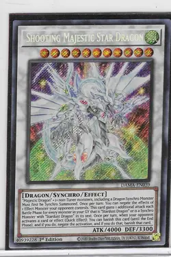 Shooting Majestic Star Dragon DAMA-EN039 - Secret Rare - Near Mint - 1st Yugioh - Image 1