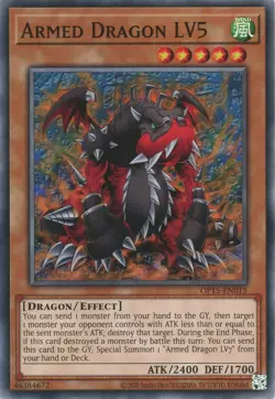 Yugioh Armed Dragon LV5 OP15-EN015 Common Nr Mint - Image 1