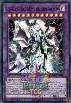1st ed Clorless, Chaos King of Dark World super rare MZMI-EN014 Yugioh - Image 1