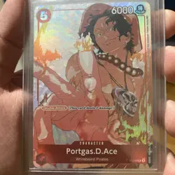 One Piece trading cards Ace OP-13 Leader Alt Art, Ace (red) Leader, Ace 5 Cost - Image 3