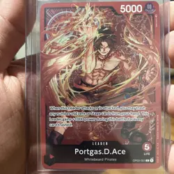 One Piece trading cards Ace OP-13 Leader Alt Art, Ace (red) Leader, Ace 5 Cost - Image 4