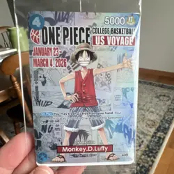 Namco Monkey.D.Luffy P-055 One Piece CCG US Voyage Promo Character Card - Image 1