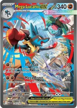 NM-Mint Mega Lucario ex - 179/132 - Special Illustration Rare Pokemon Mega Evolu - Image 1