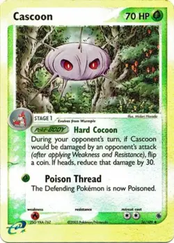 Cascoon - 26/109 - Uncommon - Reverse Holo LP, English Pokemon EX Ruby and Sapph - Image 1