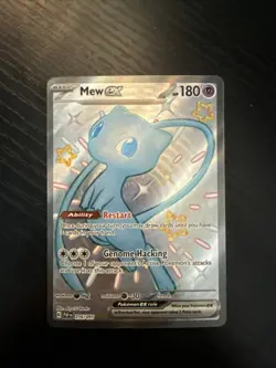Pokemon TCG Mew EX 216/091 Paldean Fates Full Art Shiny Ultra Rare - Image 1