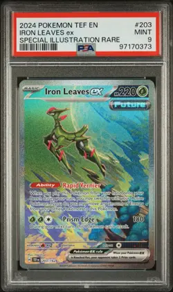 Iron Leaves EX 203 | PSA 9 | Temporal Forces 2024 | Pokemon TCG - Image 1