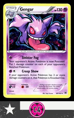 Gengar XY BREAKthrough Rare Pokemon Holo Heavily Played - Image 1