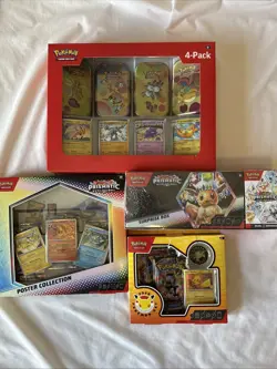 Pokemon Bundle: 151 Mini Tins, Surprise Box With Booster Bundle, Poster, Annivr - Image 1