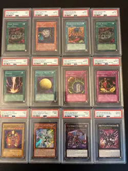 YUGIOH GRADED CARDS LOT OF 12 MRL,LOB,PSV,MRD,LEDE,MZTM & RA04 - Image 1