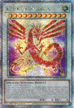Yugioh! LP Crimson Dragon - DUNE-EN038 - Quarter Century Secret Rare - 1st Editi - Image 1