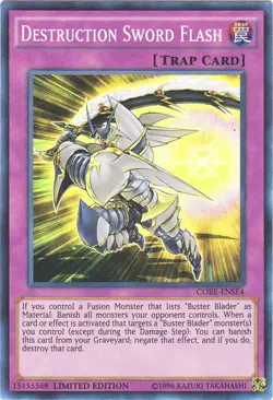 Destruction Sword Flash - CORE-ENSE4 - Super Rare - Limited Edition - Lightly Pl - Image 1
