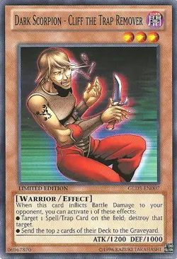 Dark Scorpion - Cliff the Trap Remover - GLD5-EN007 - Common - Limited Edition - - Image 1