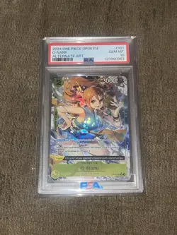 One Piece O-Nami OP06-101 Wings Captain Rare Foil Alt Art PSA 10 2024 - Image 1