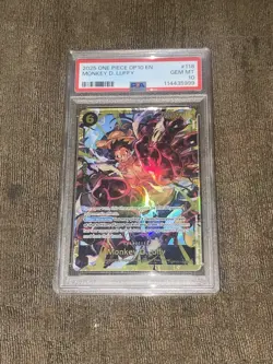 One Piece Monkey.D.Luffy OP10-118 Royal Blood Secret Rare Foil PSA 10 2025 - Image 1